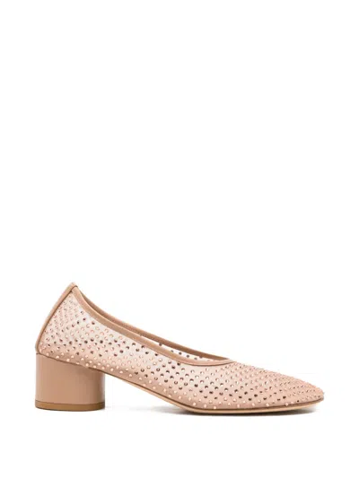 Dear Frances Balla Crystal-embellished Pumps In Neutral