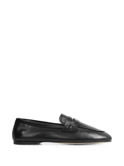 Dear Frances Balla Leather Loafers In Black