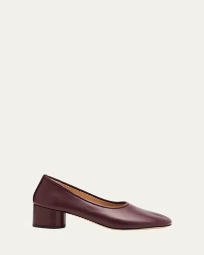 Dear Frances Balla Leather Pumps In Burgundy