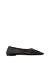 Dear Frances Brown Balla Mesh Ballerina Flats In Black Mesh