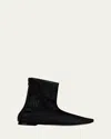 Dear Frances Balla Sheer Mesh Booties In Black