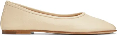 Dear Frances Beige Rina Ballerina Flats In Crema