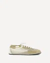 Dear Frances Mesh And Suede Sneaker In Neutral