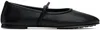 Dear Frances Black Balla Mesh Strap Ballerina Flats In Black