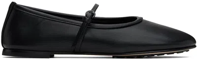 DEAR FRANCES BLACK BALLA STRAP BALLERINA FLATS