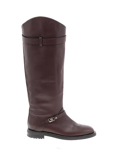 Pre-owned Dear Frances Boots In Brown