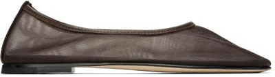 Dear Frances Brown Balla Mesh Ballerina Flats