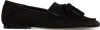 Dear Frances Drew Suede Tassel Loafers In Brown Suede