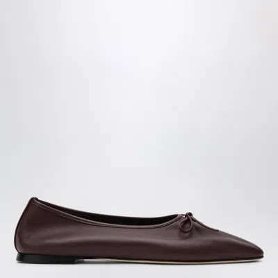 Dear Frances Burgundy Leather Gala Ballet Flats In Multi