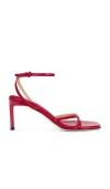 Dear Frances Red Criss Leather Heeled Sandals