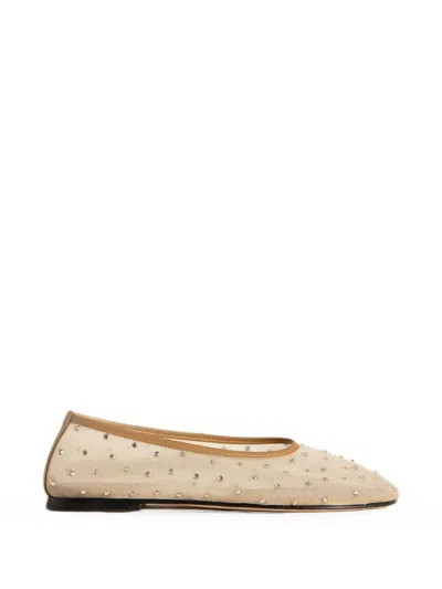 Dear Frances Crystal-embellished Mesh Ballet Flats In Multi