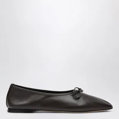 Dear Frances Espresso Leather Gala Ballet Flats In Brown