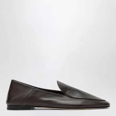 Dear Frances Espresso Nappa Leather Gio Slip-on Loafers In Animal Print