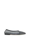 Dear Frances Gala Mesh-panel Ballet Flats In Gray