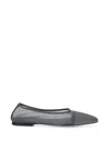 Dear Frances Gala Mesh-panel Ballet Flats In Gray