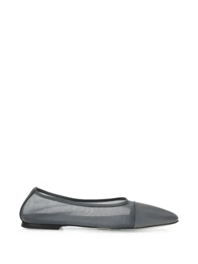 Dear Frances Gala Mesh-panel Ballet Flats In Gray