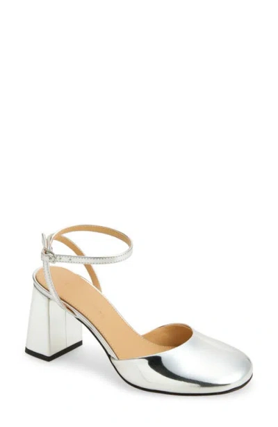 Dear Frances Harlow Ankle Strap Pump In Silver | ModeSens