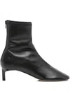 Dear Frances Kitten-heel Zip Boots In Black