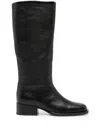 Dear Frances Smooth-grain Leather Boots In Black