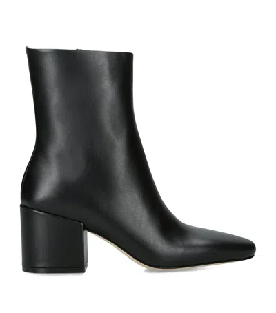 Dear Frances Leather Alma Ankle Boots 70 In Black