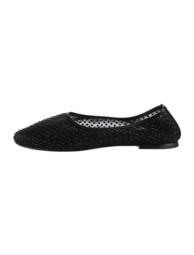Pre-owned Dear Frances Leather Ballet Flats In Black