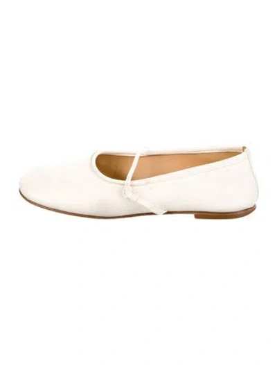 Pre-owned Dear Frances Leather Ballet Flats In Neutral