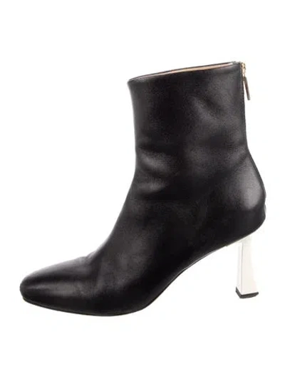 Pre-owned Dear Frances Leather Boots In Black