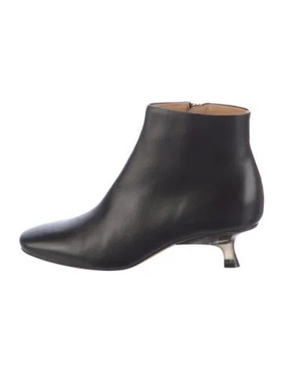 Pre-owned Dear Frances Leather Boots In Black