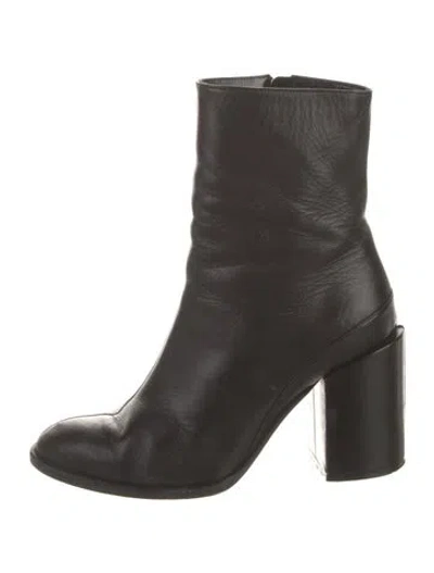 Pre-owned Dear Frances Leather Boots In Black