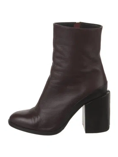 Pre-owned Dear Frances Leather Boots In Black