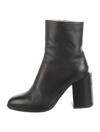 Pre-owned Dear Frances Leather Boots In Black