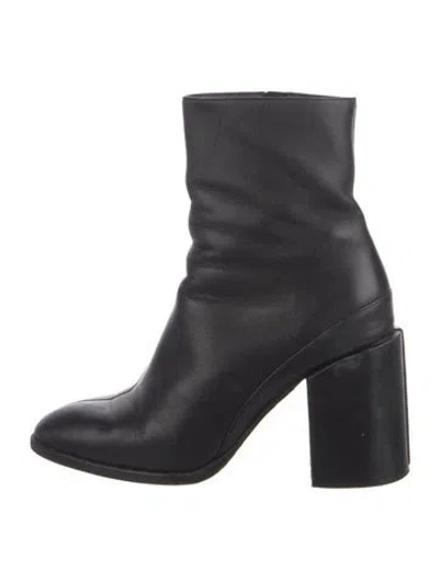 Pre-owned Dear Frances Leather Boots In Black