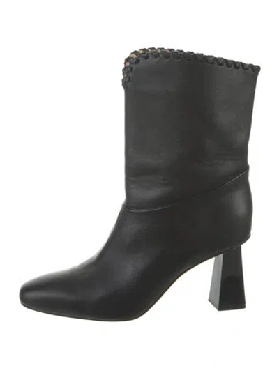 Pre-owned Dear Frances Leather Boots In Black