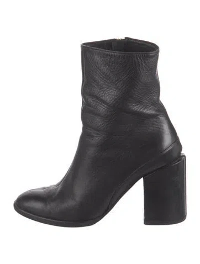 Pre-owned Dear Frances Leather Boots In Black