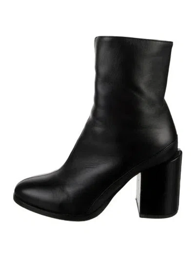 Pre-owned Dear Frances Leather Boots In Black