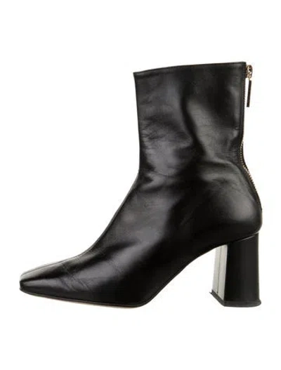 Pre-owned Dear Frances Leather Boots In Black