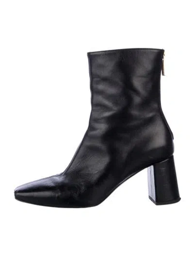 Pre-owned Dear Frances Leather Boots In Black