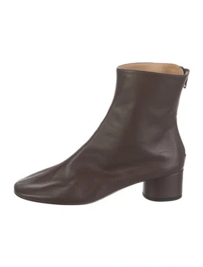 Pre-owned Dear Frances Leather Boots In Brown