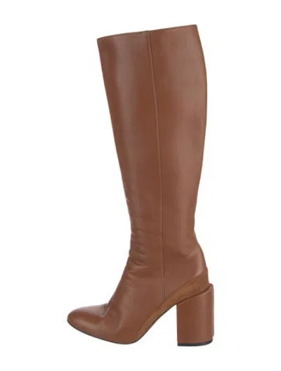Pre-owned Dear Frances Leather Boots In Brown