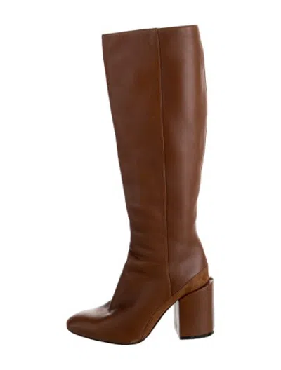Pre-owned Dear Frances Leather Boots In Brown