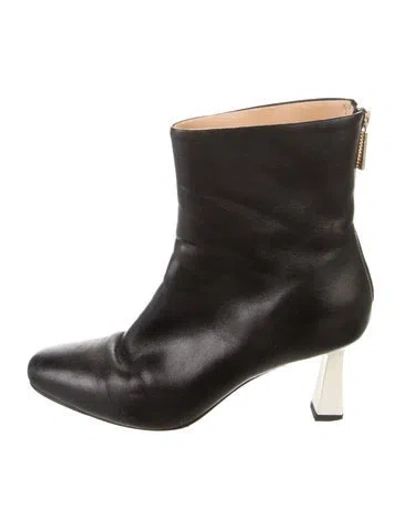 Pre-owned Dear Frances Leather Boots In Gray