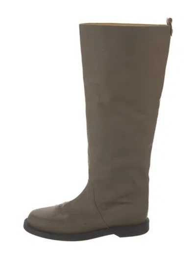 Pre-owned Dear Frances Leather Boots In Green
