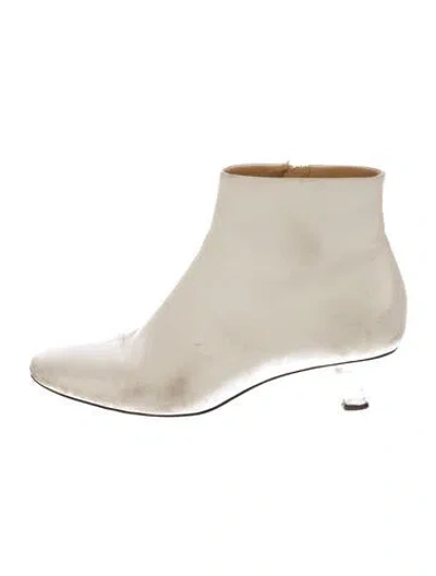 Pre-owned Dear Frances Leather Boots In Neutral