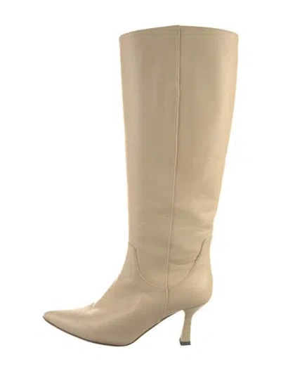 Pre-owned Dear Frances Leather Boots In Neutral