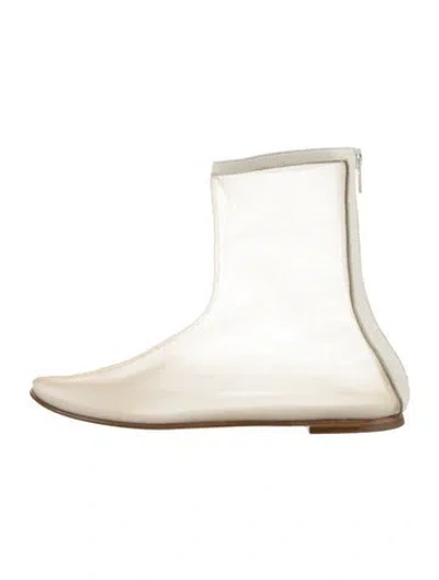 Pre-owned Dear Frances Leather Boots In Neutral