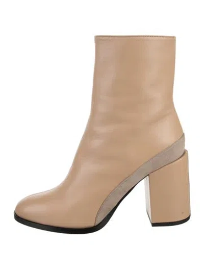 Pre-owned Dear Frances Leather Boots In Neutrals