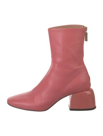 Pre-owned Dear Frances Leather Boots In Pink