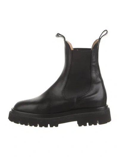 Pre-owned Dear Frances Leather Chelsea Boots In Black