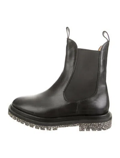 Pre-owned Dear Frances Leather Chelsea Boots In Black