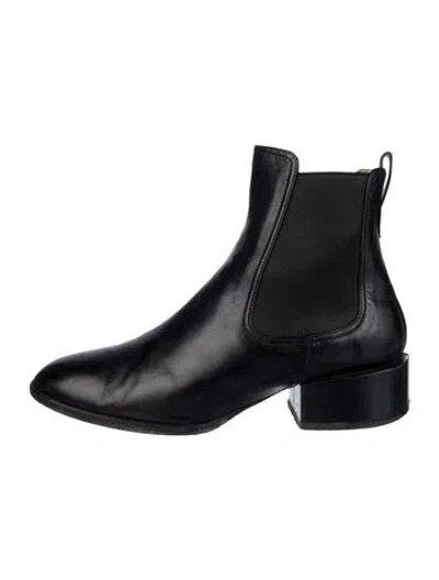 Pre-owned Dear Frances Leather Chelsea Boots In Blue